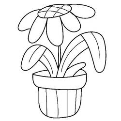 Flower Pot (Objects) coloring page #221281 to print and color