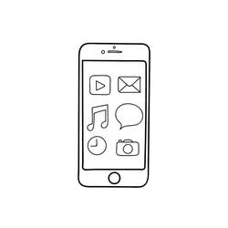 Coloring page: iPhone and iPad (Objects) #191800 - Free Printable Coloring Pages