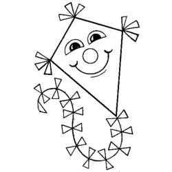 Coloring page: Kite (Objects) #168294 - Printable coloring pages