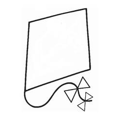 Coloring page: Kite (Objects) #168295 - Printable coloring pages