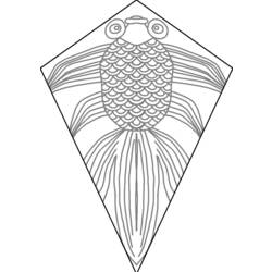 Coloring page: Kite (Objects) #168302 - Printable coloring pages