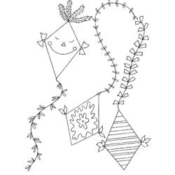Coloring page: Kite (Objects) #168304 - Printable coloring pages