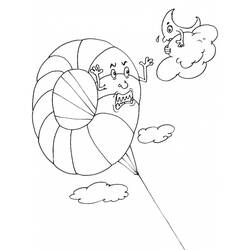 Coloring page: Kite (Objects) #168345 - Free Printable Coloring Pages