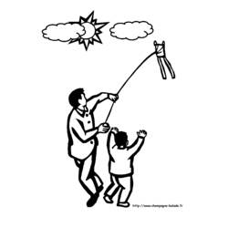 Coloring page: Kite (Objects) #168372 - Printable coloring pages