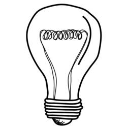 Coloring page: Light bulb (Objects) #119411 - Printable coloring pages