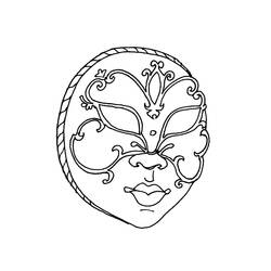 Coloring page: Mask (Objects) #120578 - Free Printable Coloring Pages