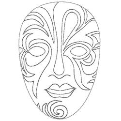 Coloring page: Mask (Objects) #120701 - Free Printable Coloring Pages