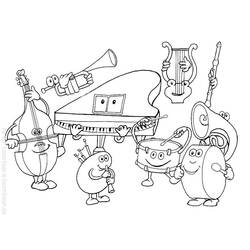 Coloring page: Musical instruments (Objects) #167115 - Printable coloring pages