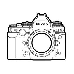 Coloring page: Photo camera (Objects) #119905 - Printable coloring pages