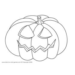 Coloring page: Pumpkin (Objects) #166923 - Free Printable Coloring Pages