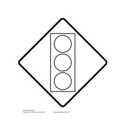 Coloring page: Road sign (Objects) #119147 - Printable coloring pages