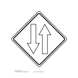 Coloring page: Road sign (Objects) #119190 - Printable coloring pages