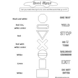 Coloring page: Road sign (Objects) #119284 - Printable coloring pages
