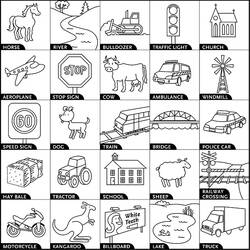 Coloring page: Road sign (Objects) #119355 - Printable coloring pages