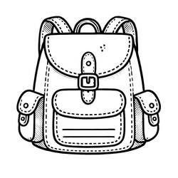 Coloring pages: School Bag - Free Printable Coloring Pages