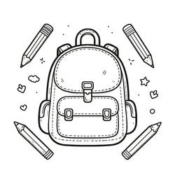 School Bag (Objects) coloring page #220465 to print and color