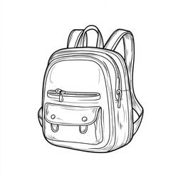 School Bag (Objects) coloring page #220468 to print and color