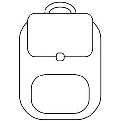 School Bag (Objects) coloring page #220475 to print and color