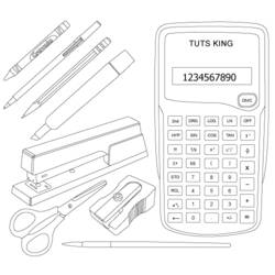 Coloring page: School equipment (Objects) #118313 - Free Printable Coloring Pages