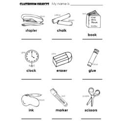 Coloring page: School equipment (Objects) #118340 - Printable coloring pages