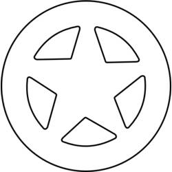Coloring page: Sherrif star (Objects) #118684 - Printable coloring pages
