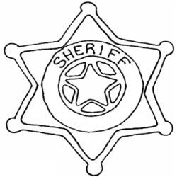 Coloring page: Sherrif star (Objects) #118689 - Printable coloring pages