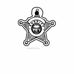 Coloring page: Sherrif star (Objects) #118718 - Printable coloring pages