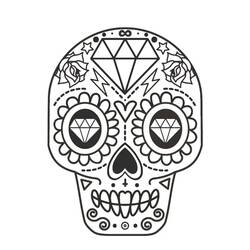 Coloring page: Skull (Objects) #181128 - Free Printable Coloring Pages