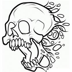 Coloring page: Skull (Objects) #204900 - Free Printable Coloring Pages