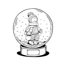 Coloring page: Snow Globe (Objects) #202609 - Free Printable Coloring Pages