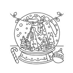 Coloring page: Snow Globe (Objects) #202616 - Free Printable Coloring Pages