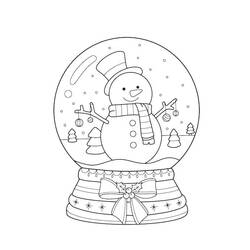 Snow Globe (Objects) coloring page #202623 to print and color