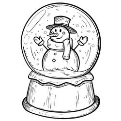 Coloring page: Snow Globe (Objects) #202650 - Free Printable Coloring Pages