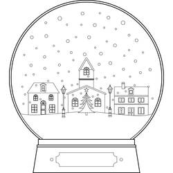Coloring page: Snow Globe (Objects) #202655 - Free Printable Coloring Pages