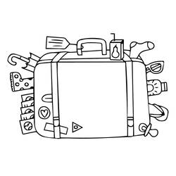 Suitcase (Objects) coloring page #217446 to print and color