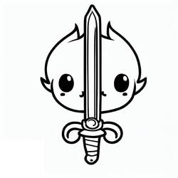 Sword (Objects) coloring page #187177 to print and color