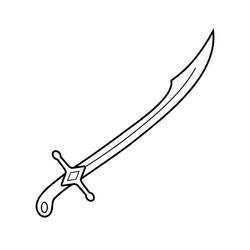 Sword (Objects) coloring page #187185 to print and color