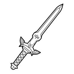 Coloring pages: Sword - Free Printable Coloring Pages