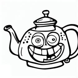 Coloring page: Teapot (Objects) #185603 - Free Printable Coloring Pages