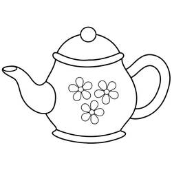 Coloring page: Teapot (Objects) #185616 - Free Printable Coloring Pages