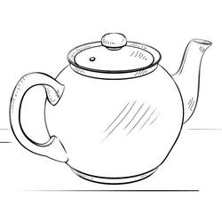 Coloring page: Teapot (Objects) #185621 - Free Printable Coloring Pages