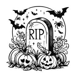 Tombstone (Objects) coloring page #204079 to print and color