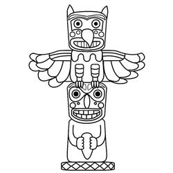 Coloring pages: Totem - Free Printable Coloring Pages