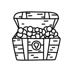 Coloring pages: Treasure Chest - Free Printable Coloring Pages