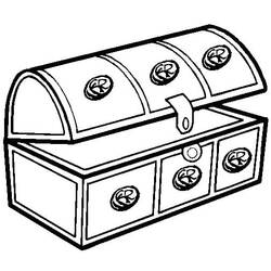 Coloring page: Treasure Chest (Objects) #220557 - Free Printable Coloring Pages