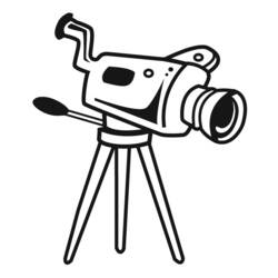 Coloring page: Video camera (Objects) #120183 - Printable coloring pages