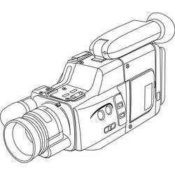 Coloring page: Video camera (Objects) #120223 - Printable coloring pages
