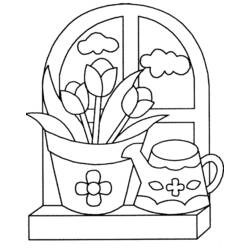 Coloring page: Window (Objects) #168545 - Printable coloring pages