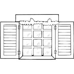 Coloring page: Window (Objects) #168793 - Printable coloring pages