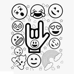 Emoji (Others) coloring page #190372 to print and color